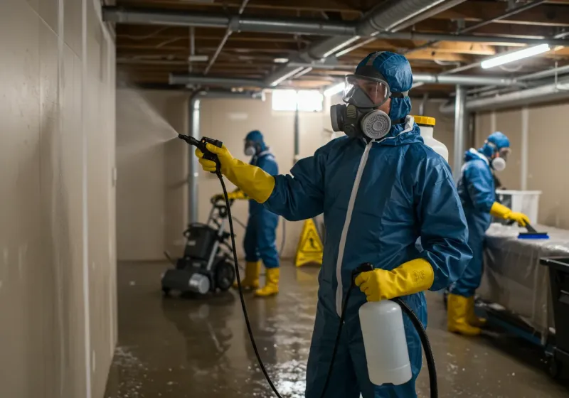 Basement Sanitization and Antimicrobial Treatment process in Columbus, IN